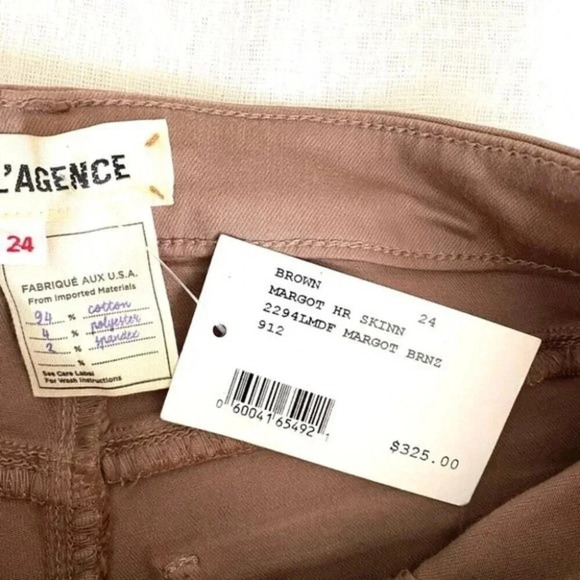 NWT L’Agence Margot Metallic HighRise Skinny Jeans - Picture 12 of 16